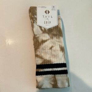 Kai camel tie dye long ankle sticky socks